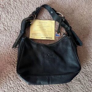 Dooney & Bourke Black Pebbled Leather Shoulder Hobo